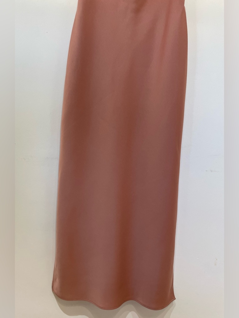 BHLDN Cali Satin Charmeuse Slip Dress Sedona Midi Cowl Neck Wedding Guest Size 4 - Picture 5 of 11